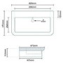 820mm Large Countertop Basin - Debonair Range