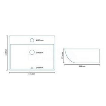 Square Wall Hung Basin