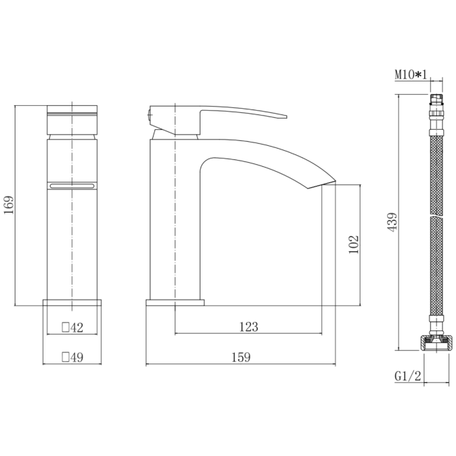 Chrome Mono Basin Mixer Tap - Wave