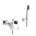 BeBa_11435 Chrome Wall Mounted Bath Shower Mixer Tap - Wave