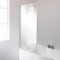 Fixed Bath Shower Screen with Straight Top - H1435 x W821mm