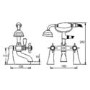 Park Royal Traditional Wall Mounted Bath Shower Mixer Tap