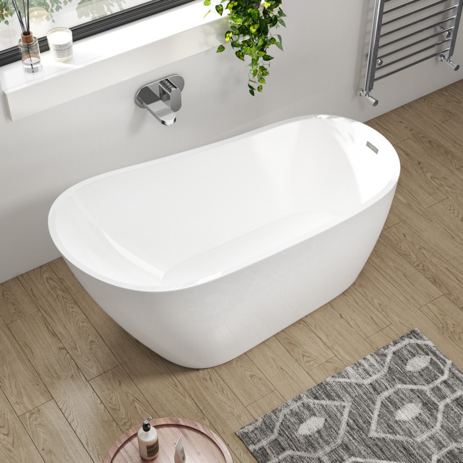 Freestanding Single Ended Slipper Bath 1520 x 710mm - Design