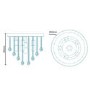 Ohio Iris Medium Clear Crystal Flush Ceiling Light 