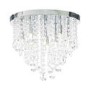 Ohio Iris Large Clear Crystal Flush Ceiling Light  