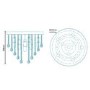 Ohio Iris Large Clear Crystal Flush Ceiling Light  