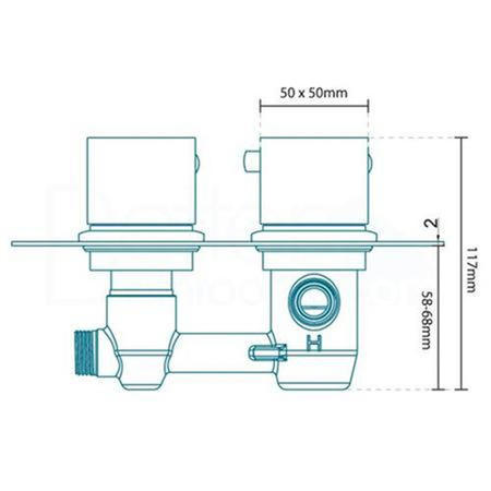 Single Outlet Concealed Thermostatic Shower Valve -EcoCube Range