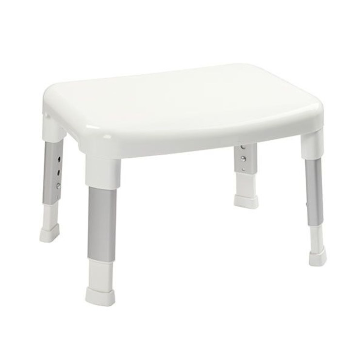 Small White Adjustable Height Shower Stool - Croydex