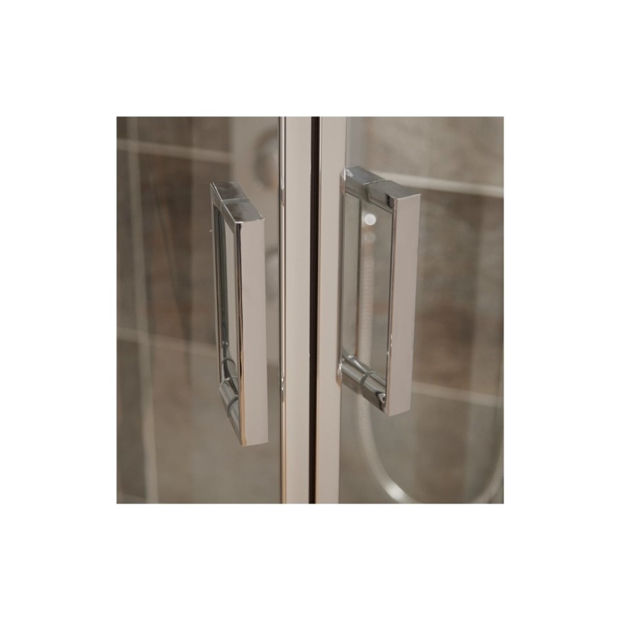 Quadrant Sliding Shower Enclosure 1000 x 1000mm - 4mm Glass - Aqualine Range