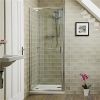 Pivot Shower Door - 900mm - 6mm Glass - Aqualine