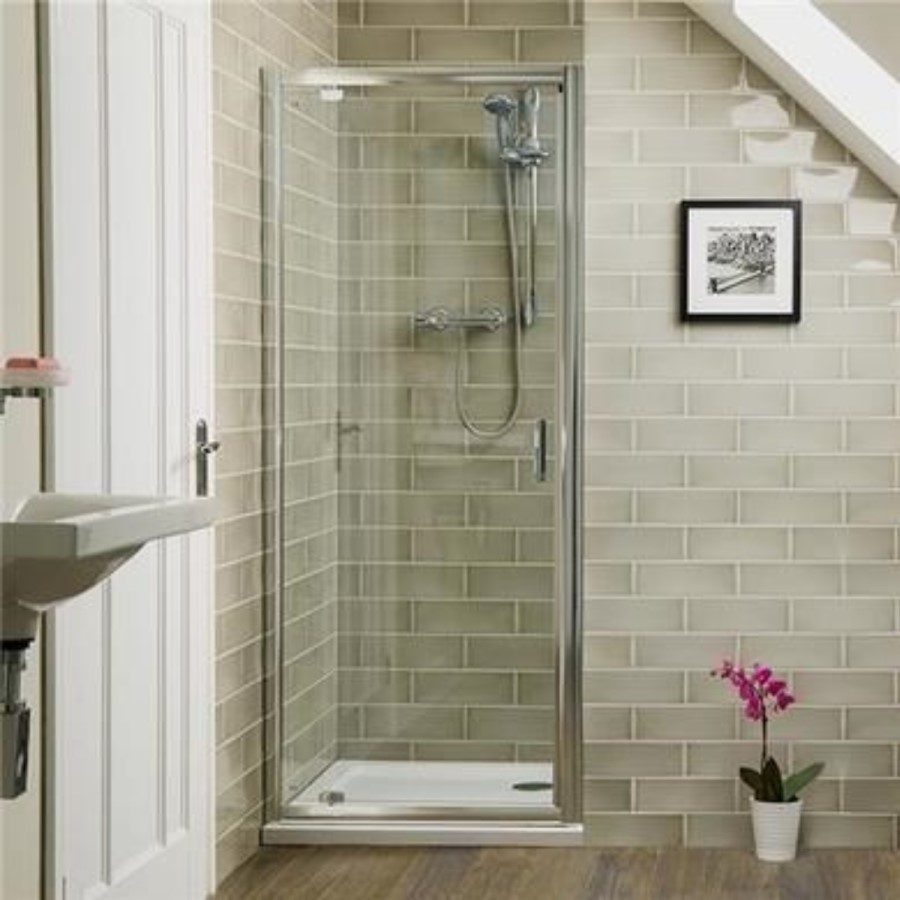Pivot Shower Door - 900mm - 6mm Glass - Aqualine