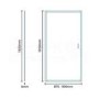 Pivot Shower Door - 900mm - 6mm Glass - Aqualine
