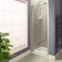 Hinged Shower Door 900mm - 8mm Glass - Aquafloe Iris Range