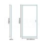 Hinged Shower Door 900mm - 8mm Glass - Aquafloe Iris Range
