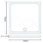 Square Low Profile Shower Tray 700 x 700mm - Slim Line