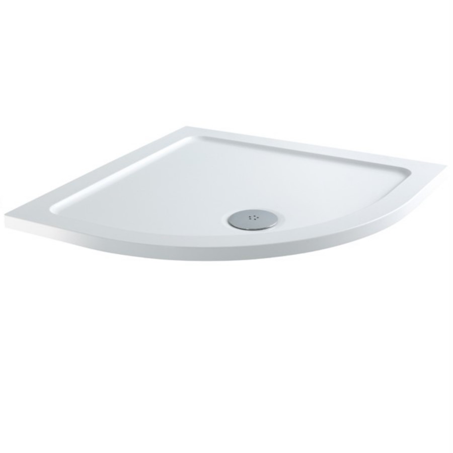 Stone Resin Low Profile Quadrant Shower Tray 1000 x 1000mm - Slim Line
