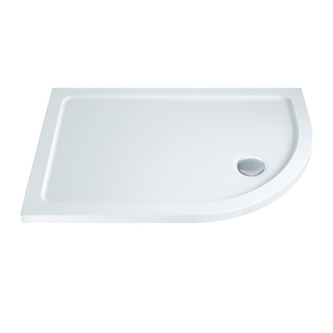 Right Hand Offset Quadrant Low Profile Shower Tray 1200 x 900mm - Slim Line