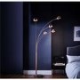 Giraffe Copper 5 Light Floor Lamp With Black Marble Base