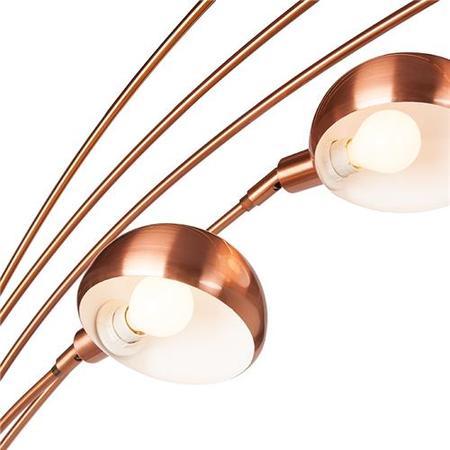 Giraffe Copper 5 Light Floor Lamp With Black Marble Base