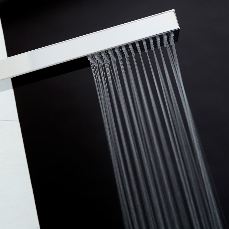 Latvin Thermostatic Shower Tower Panel with Integrated Storage
