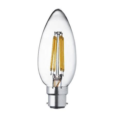 LED B22 Warm White Filament Bayonet Candle Light Bulb