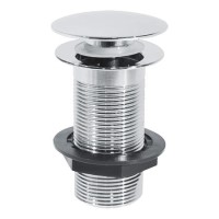 Push Button Unslotted Basin Waste - Chrome
