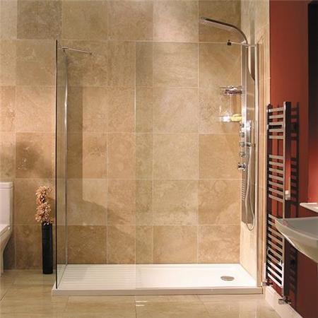 Walk In Glass Shower Screen - 1850 x 1100mm - 8mm Glass