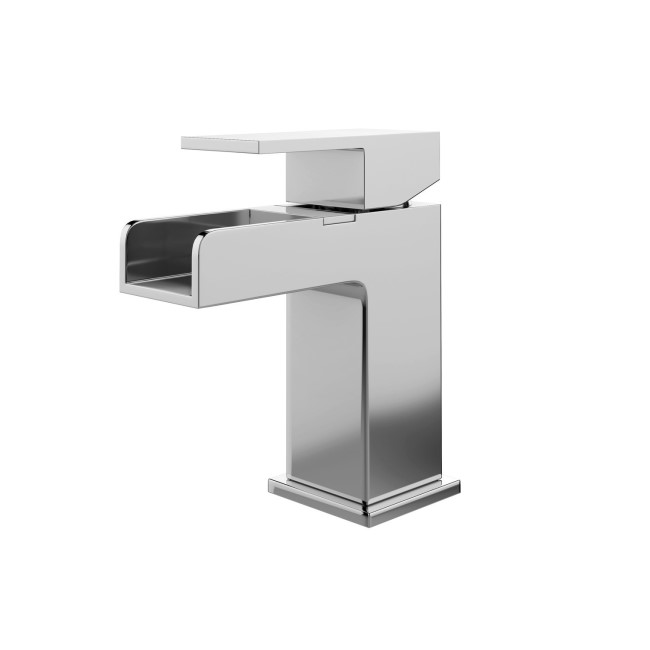 Chrome Waterfall Bath and Basin Tap Set - Quadra