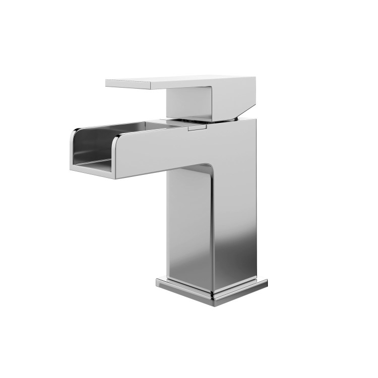 Chrome Waterfall Mono Basin Mixer Tap - Quadra