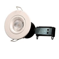 White Fixed Fire Rated Spotlight - Twist & Lock
