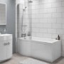 Dee Left Hand P Shape Shower Bath - 1675 x 850mm