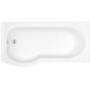 Dee Right Hand P Shape Shower Bath - 1675 x 800mm