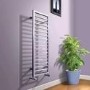 1150 x 450mm Square Chrome Heated Towel Rail - Julian Range