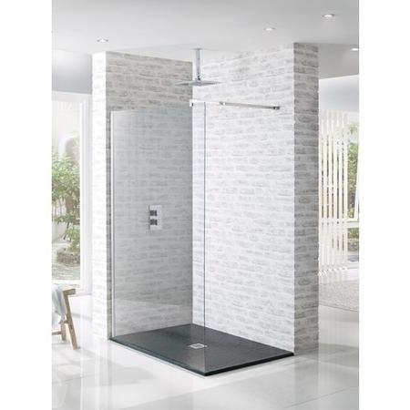 Slate Effect Rectangular Shower Tray 1200 x 800mm Black - MX