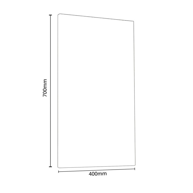 700 x 400mm White Mirror - Apex