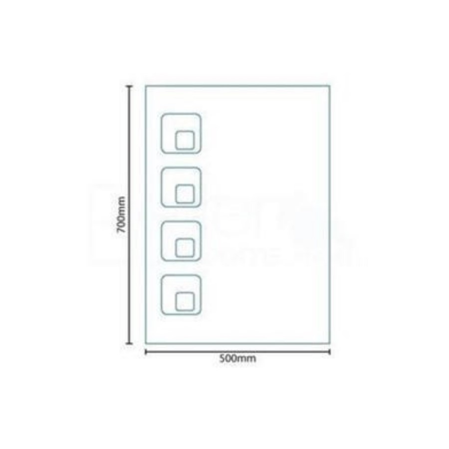 700 x 500mm Illuminated Mirror - Gemini 