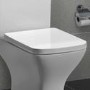 White Square Soft Close Toilet Seat - Austin