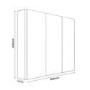 White Mirrored Wall Bathroom Cabinet 800 x 650mm - Portland