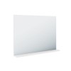 Rectangular White Oak Mirror With Shelf 650 x 900mm - Boston