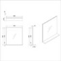 Rectangular Oak Mirror With Shelf 650 x 600mm - Boston