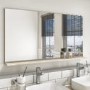 Large Oak Bathroom Mirror with Shelf 1200 x 650mm - Boston