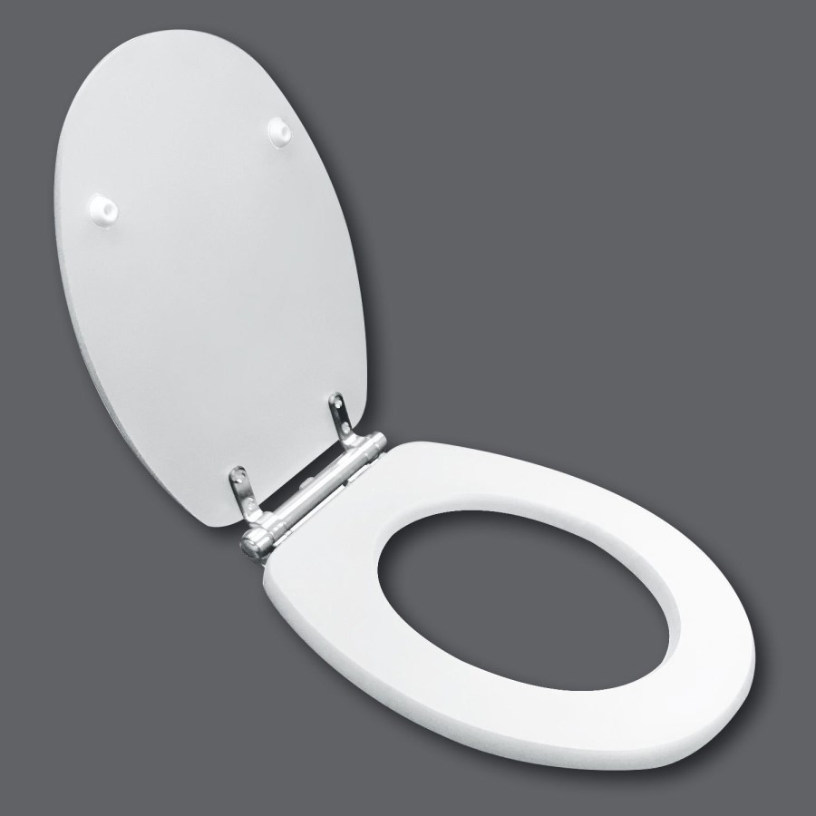 Nottingham White Wooden Toilet Seat