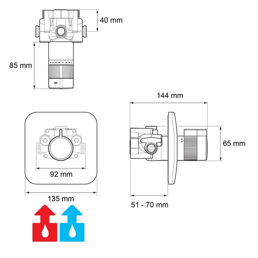 Mira Adept BIV Chrome Mixer Shower