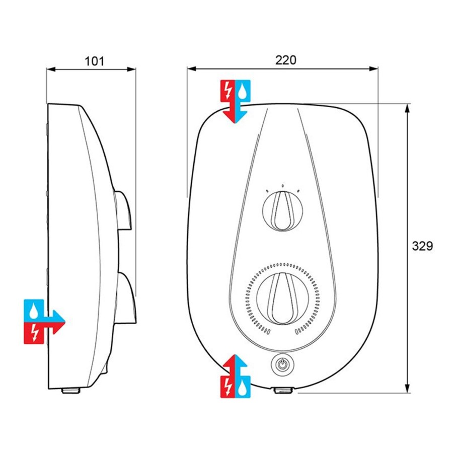 Mira Vie 10.8 kW Electric Shower