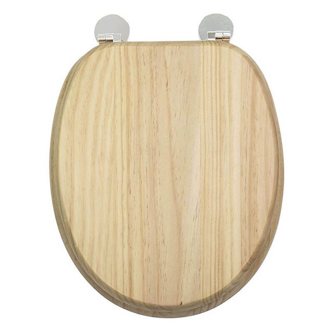 Flexi Fix Davos Blonded Effect Solid Pine Toilet Seat