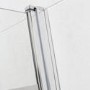 Shower Bath Screen with Mirrored Panel - H1400 x W850mm
