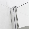 Shower Bath Screen with Mirrored Panel - H1400 x W850mm
