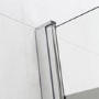 Shower Bath Screen with Mirrored Panel - H1400 x W850mm