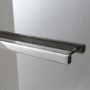 Shower Bath Screen with Mirrored Panel - H1400 x W850mm