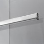Shower Bath Screen with Smoked Mirrored Panel - H1400 x W850mm